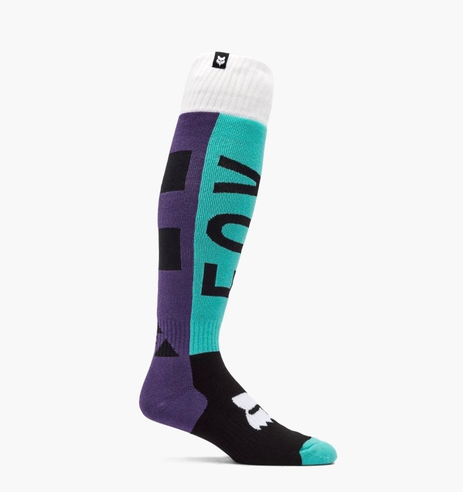 Fox Racing Flexair Knee Brace Socks (Purple/Teal/Black)
